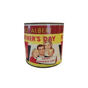 Vintage Advertising Prince Albert Empty Cigarette Tobacco Tin Happy Fathers Day